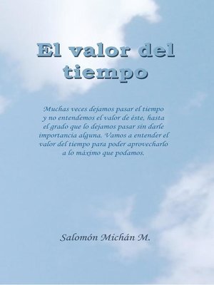 cover image of El valor del tiempo
